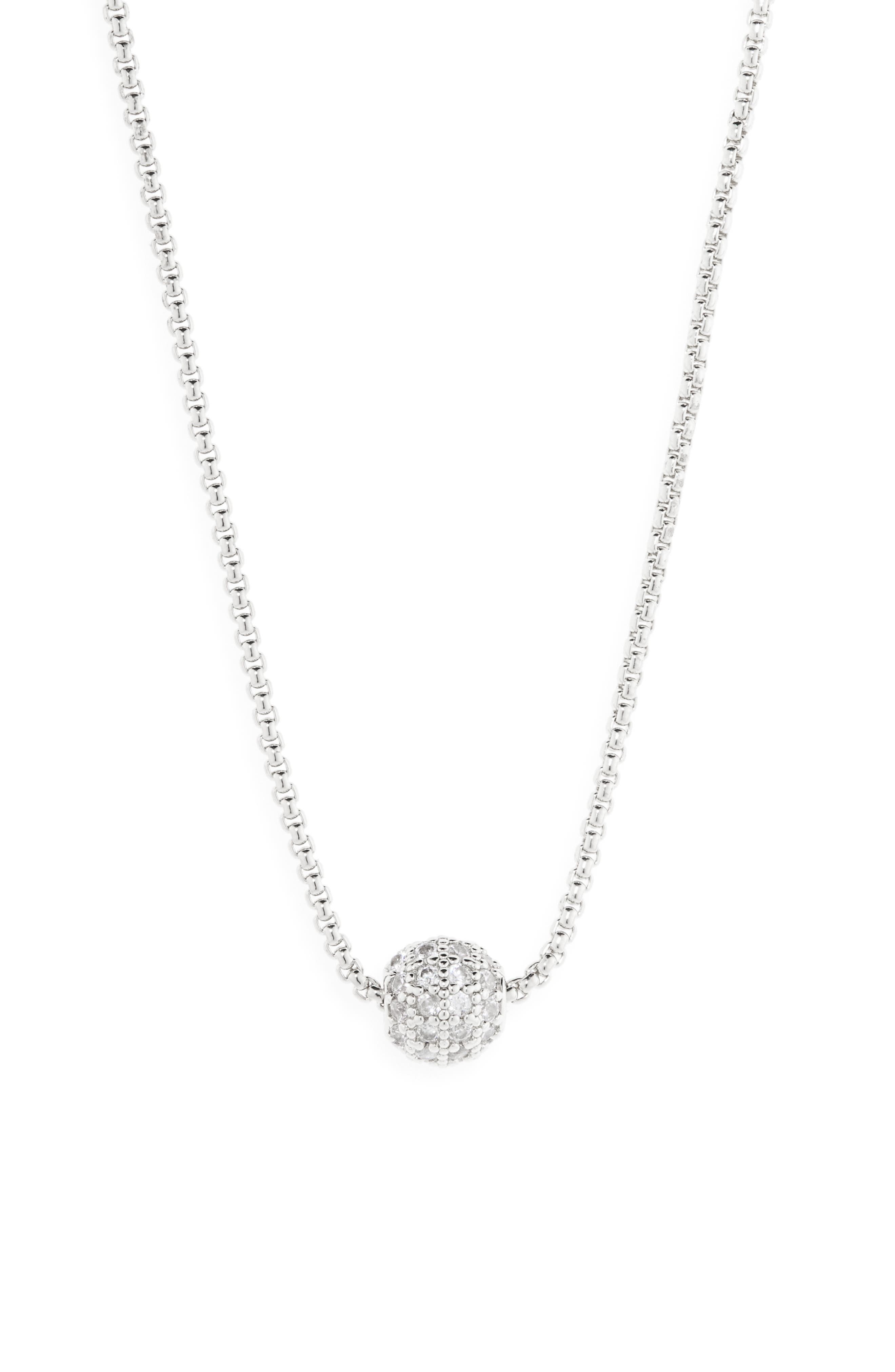 NORDSTROM RACK Pavé Ball Pendant Necklace