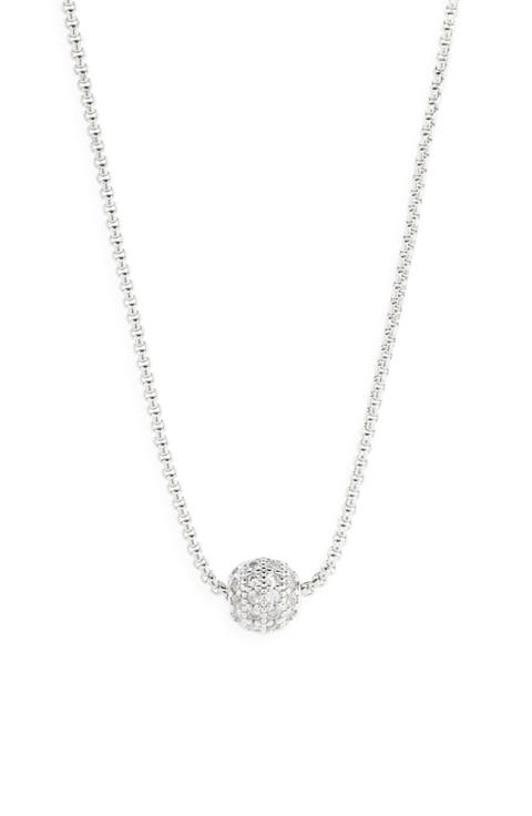 Pavé Ball Pendant Necklace