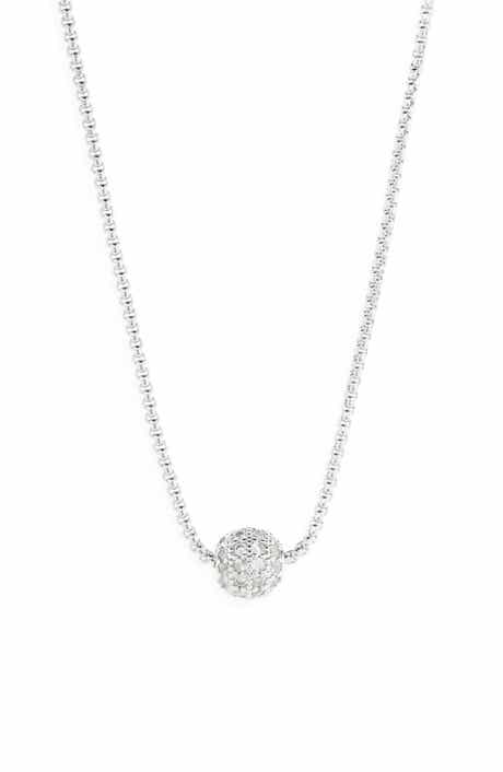 NORDSTROM RACK Pavé Ball Pendant Necklace