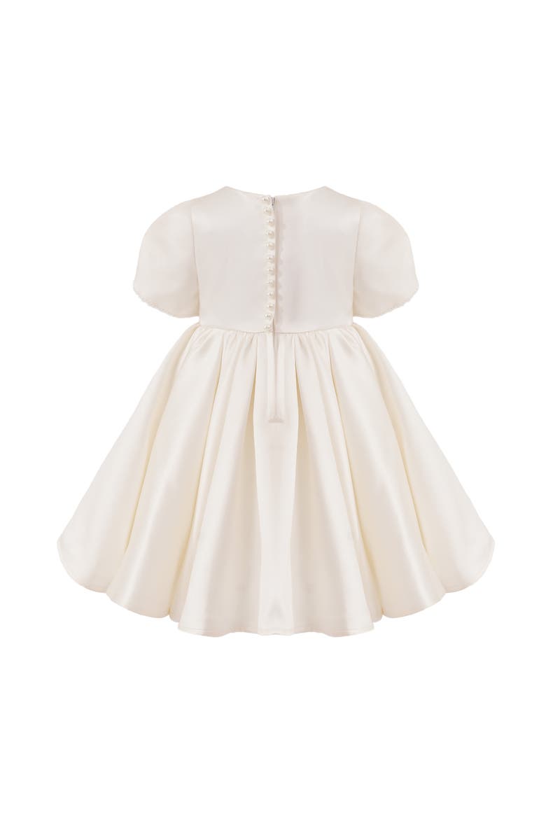 Ivory Pearl-Accented Occasion Dress, Alternate, color, Ivory