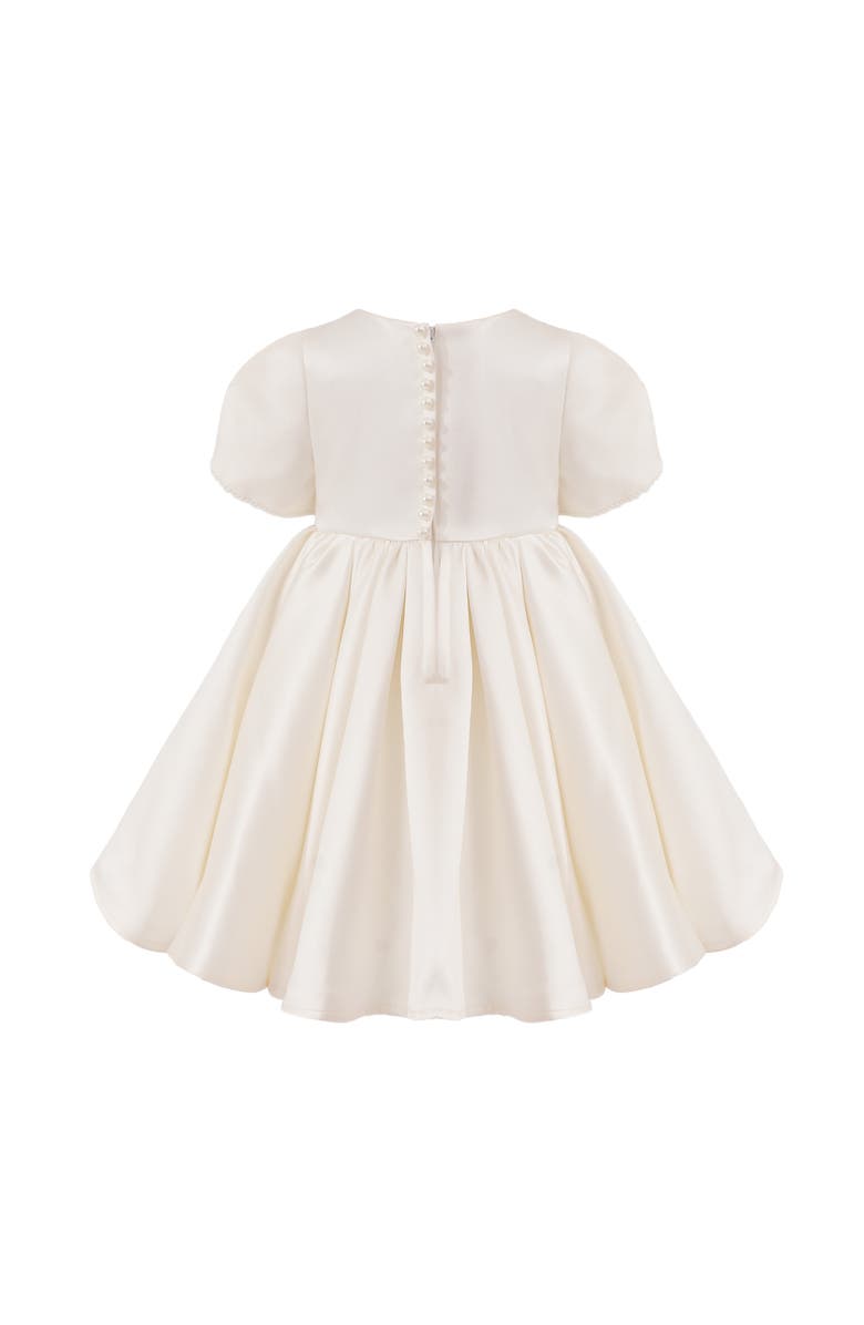 Tulleen Ivory Pearl-Accented Occasion Dress, Alternate, color, Ivory