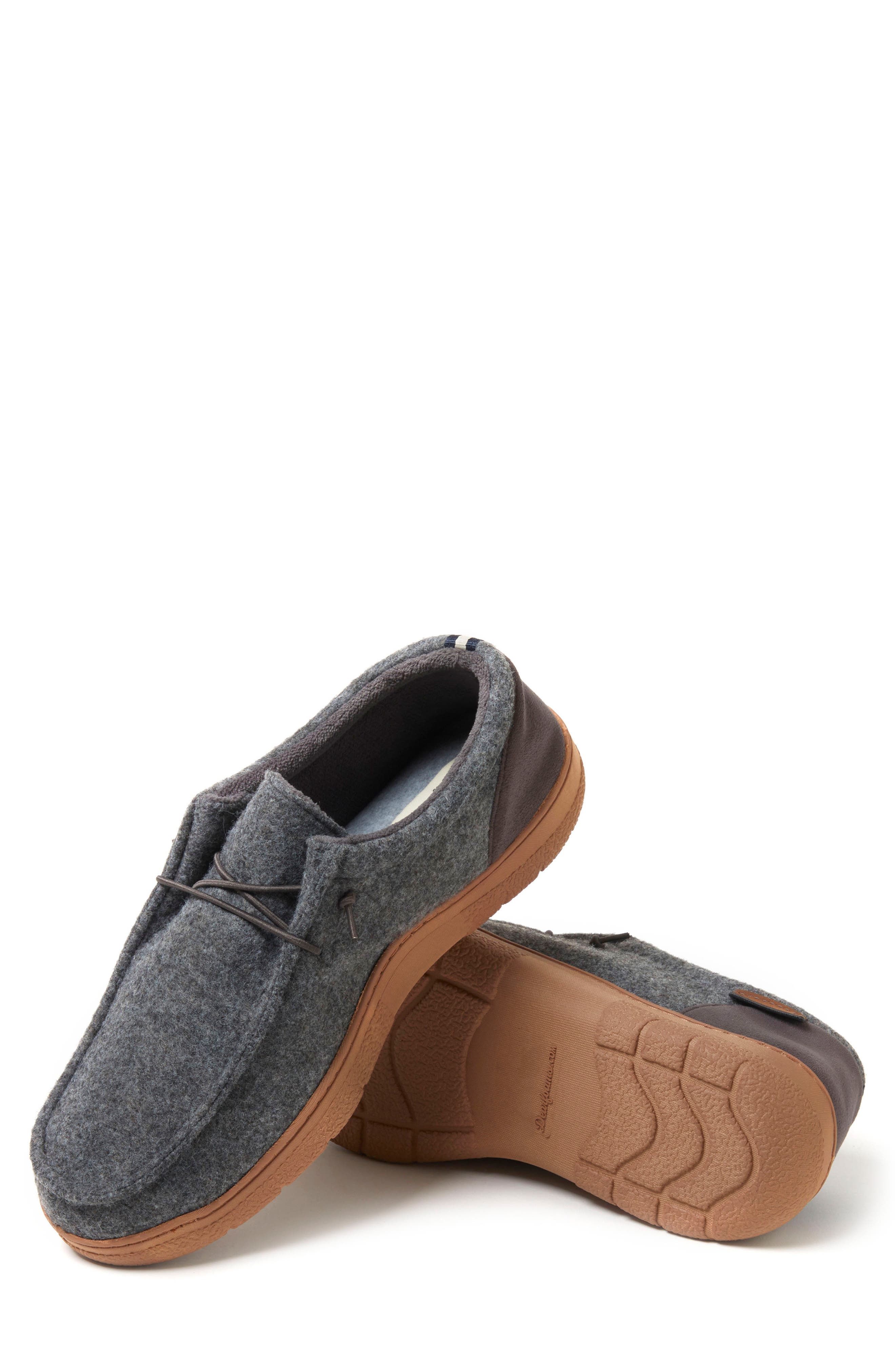 DEARFOAMS Bennet Chukka Slippers, Alternate, color, Dark Heather Grey