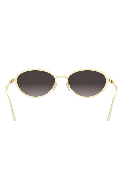 Dior Cannage R1u Oval Sunglasses In Gold