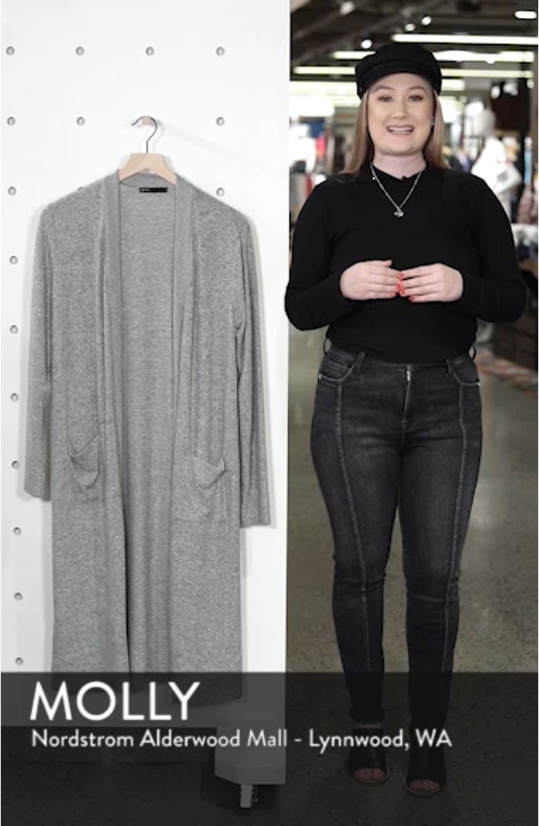 Gibson Long Fleece Open Cardigan, sales video thumbnail