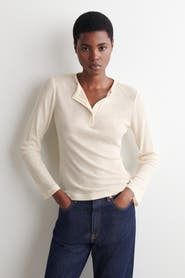 COS Ribbed Wool Henley Top