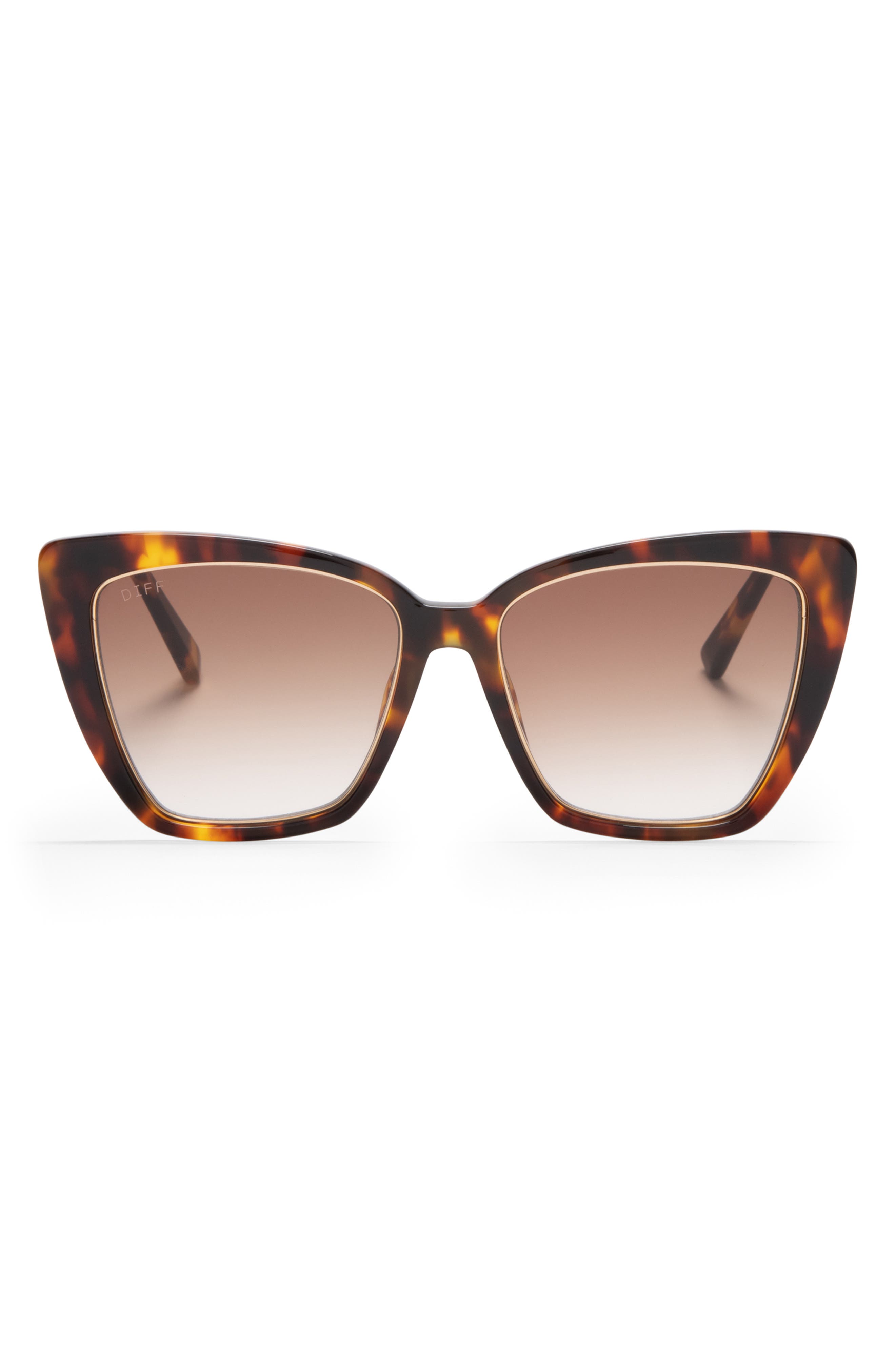 DIFF Eyewear Becky Cat Eye Sunglasses Diff Eyewear Becky IV Mirror Cat Eye Sunglasses main image 2
