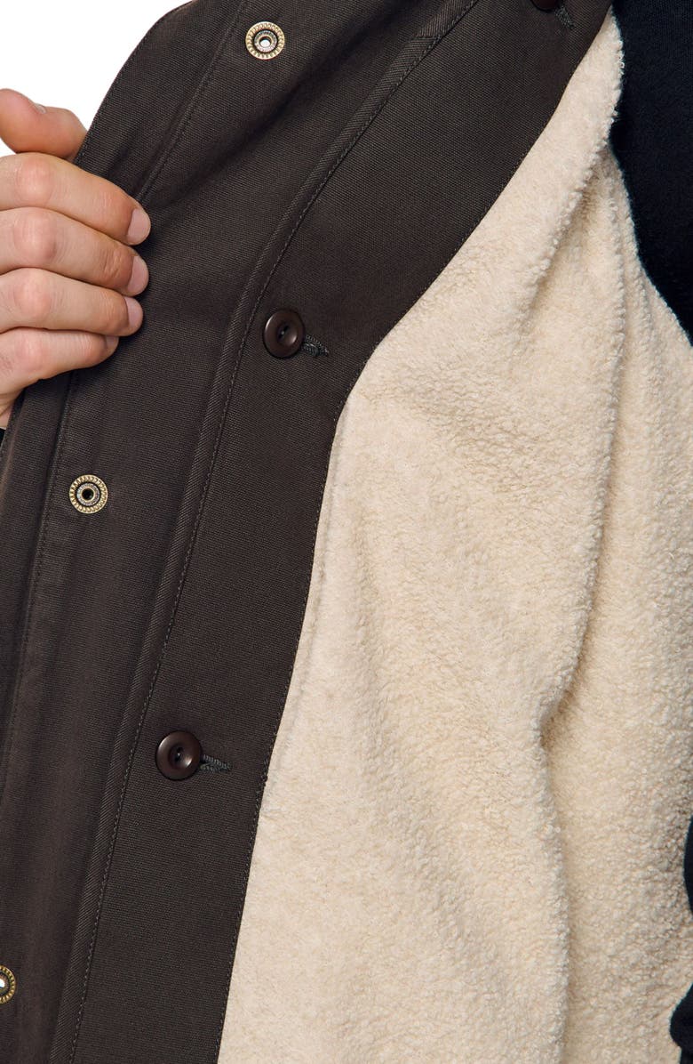 SANDRO Oversized cotton and wool parka, Alternate, color, Dark Taupe