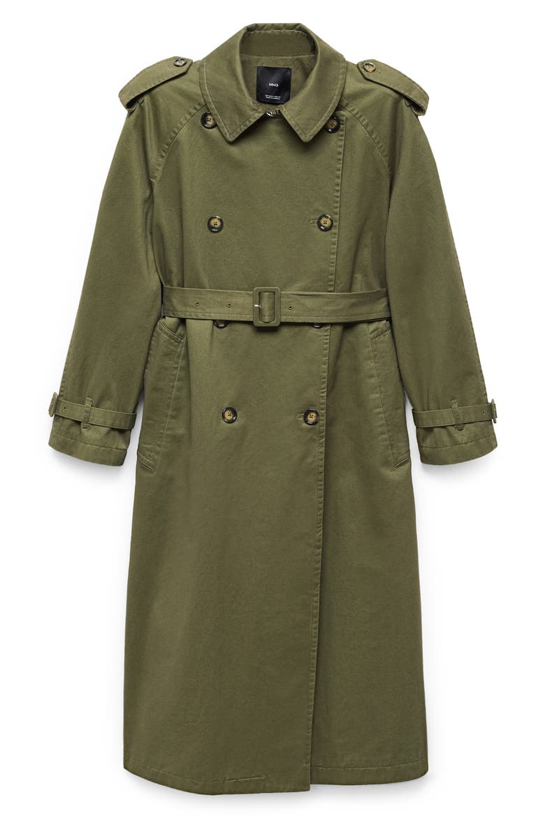 Cotton Trench Coat, Alternate, color, KHAKI