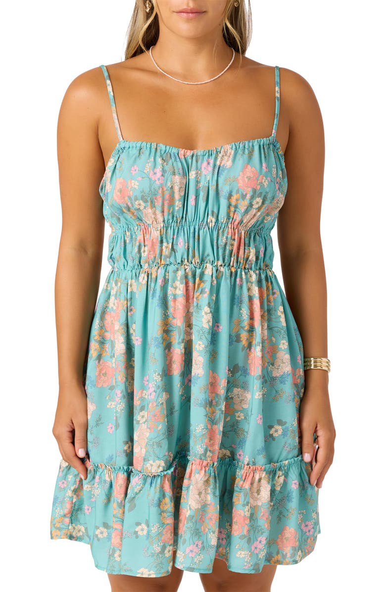 O'Neill Kaila Floral Sundress, Main, color, Nile Blue