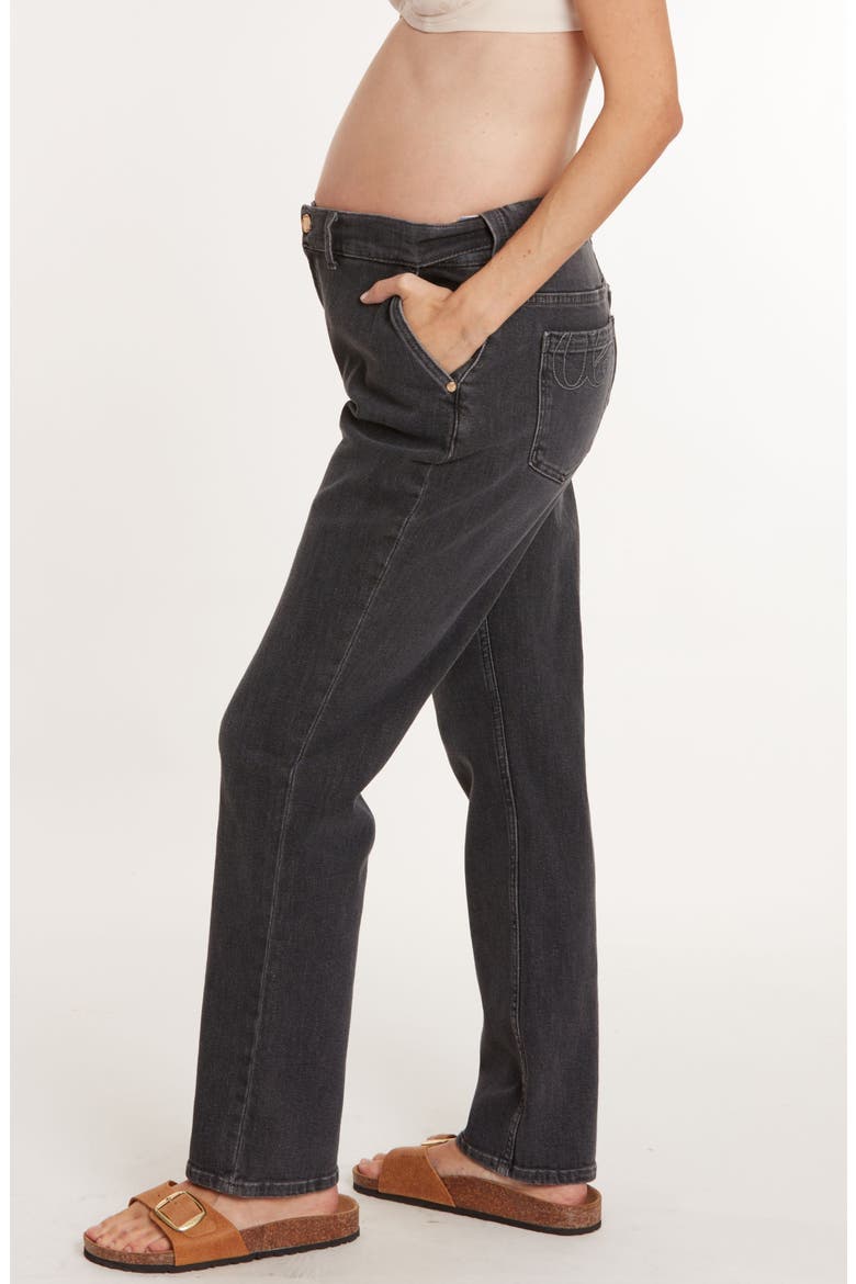 Carrie Mom fit maternity and post partum jeans, Alternate, color, GREY USED