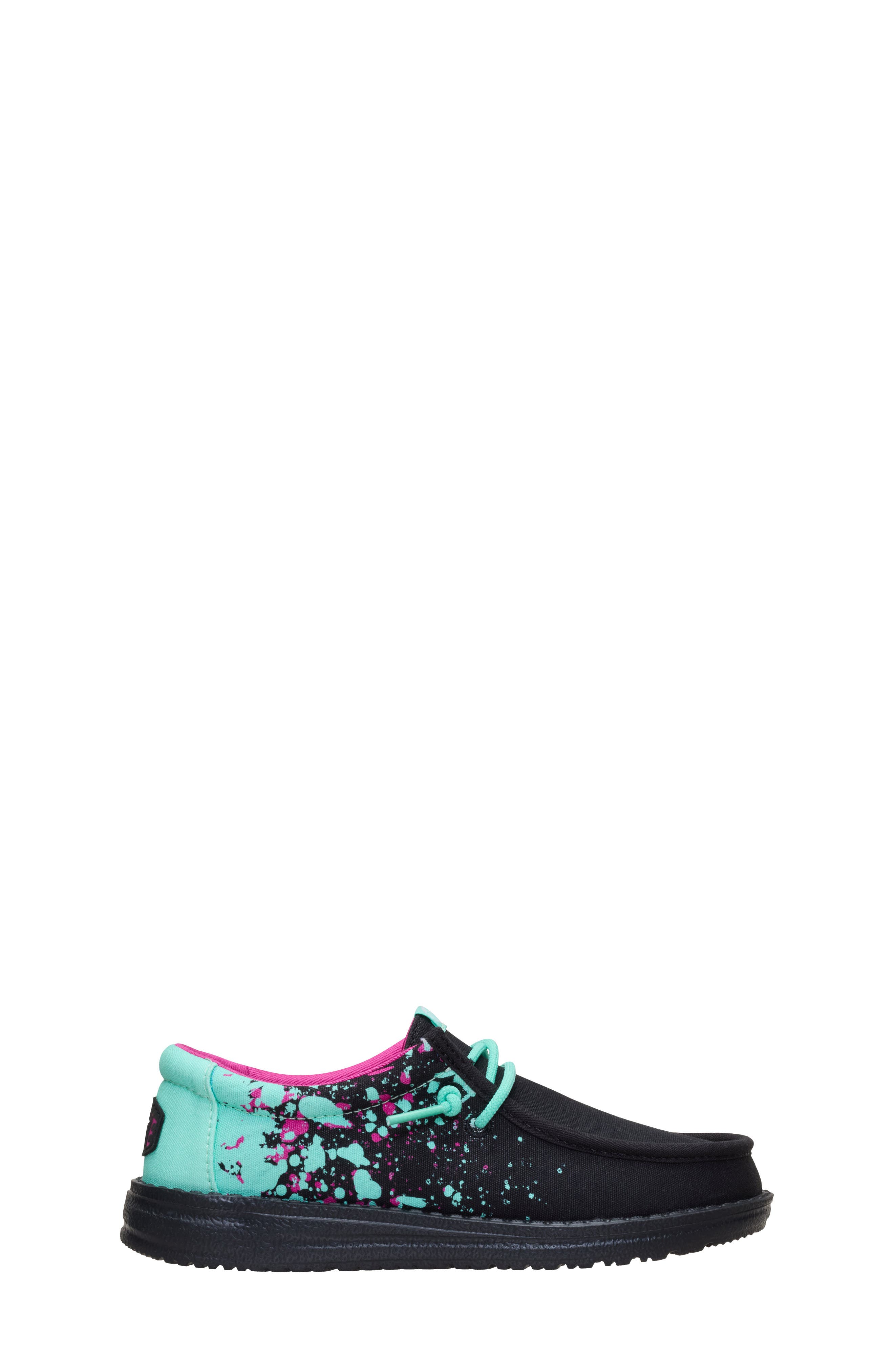 Hey Dude Kids' Wally Paintball Slip-On, Alternate, color, Black/ Multi