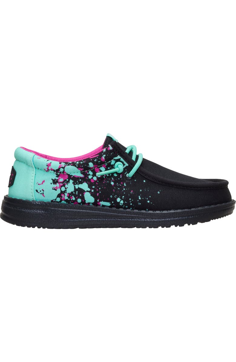 Hey Dude Kids' Wally Paintball Slip-On, Alternate, color, Black/ Multi