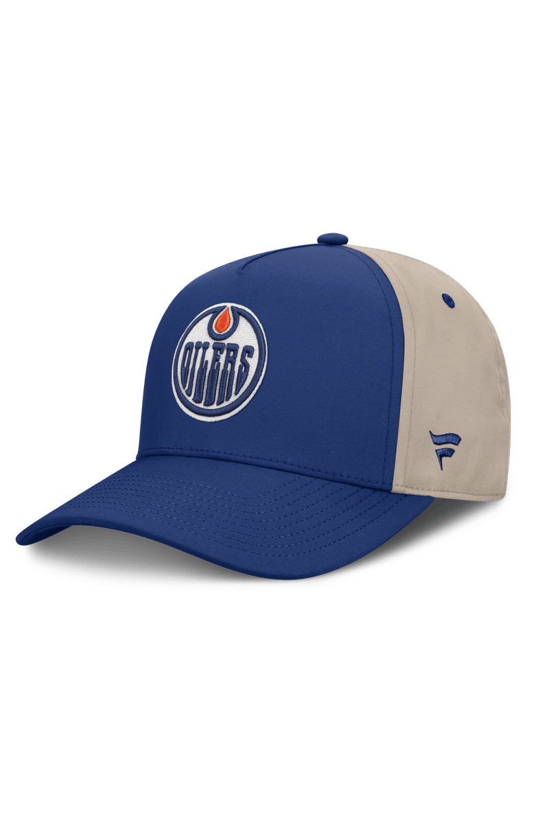 FANATICS Men's Fanatics Royal/Tan Edmonton Oilers 2026 Stanley Cup Playoffs Locker Room Adjustable Hat, Main, color, Royal