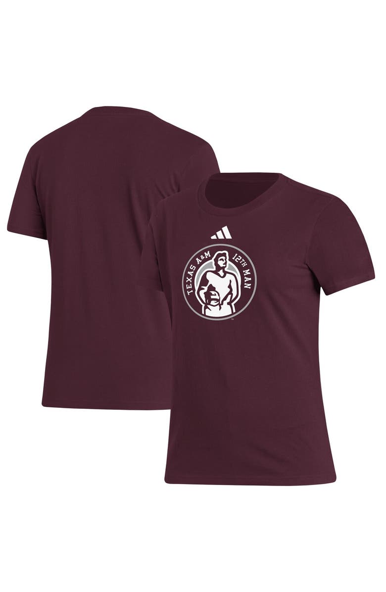 adidas Women's adidas  Maroon Texas A&M Aggies 12th Man Fresh T-Shirt, Main, color, 