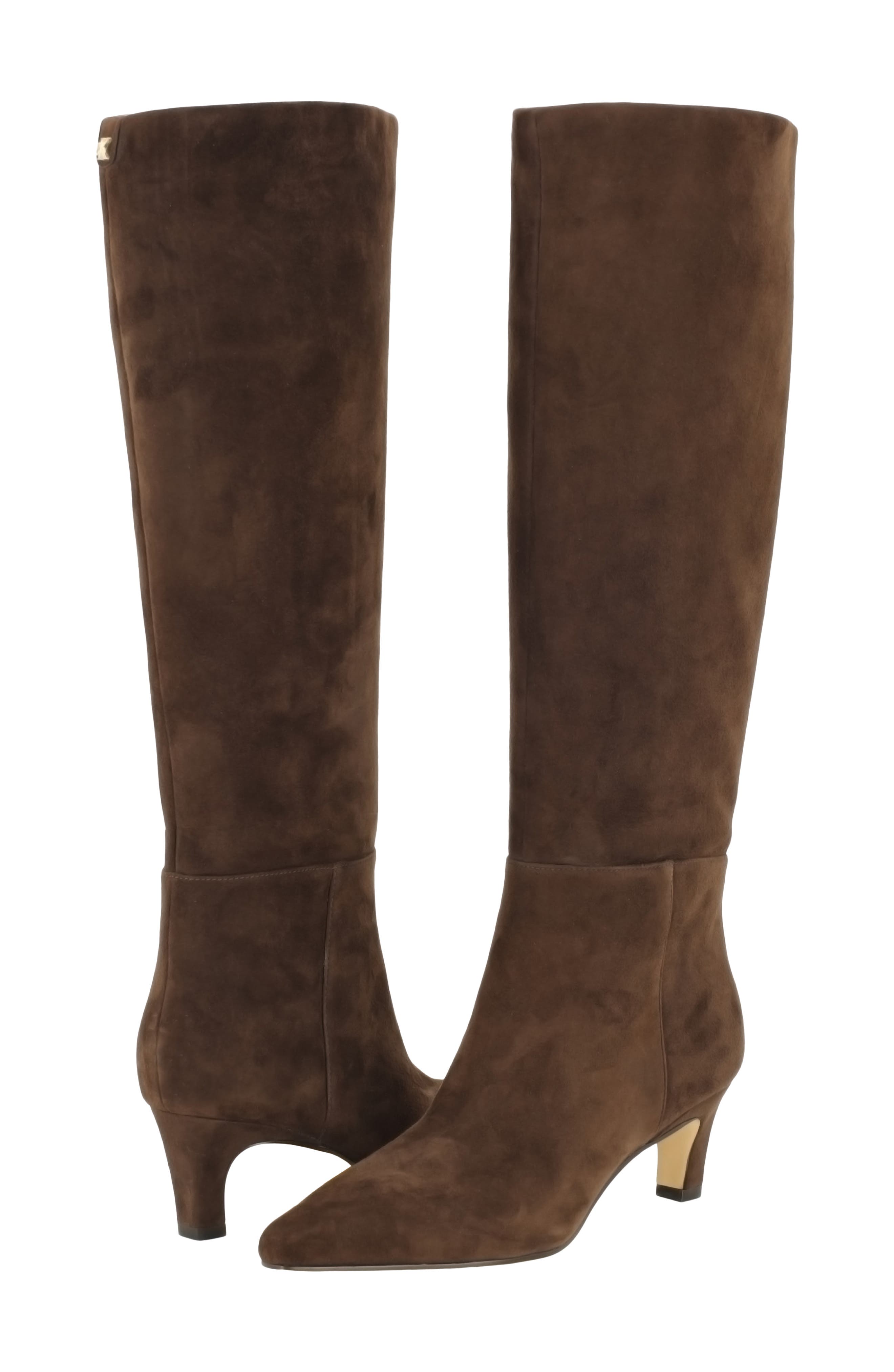 Preston Knee High Boot, Alternate, color, DARK BROWN SUEDE