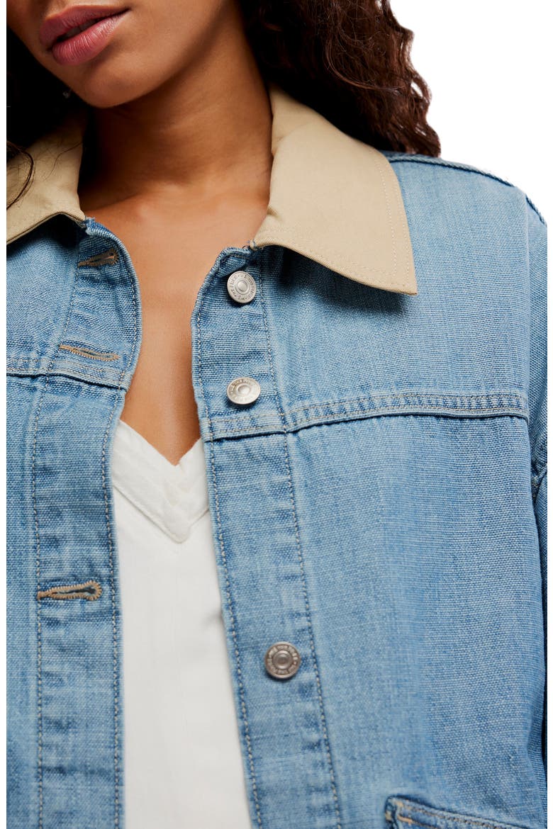 Lemon Denim Chore Jacket, Alternate, color, BERRY BLUES