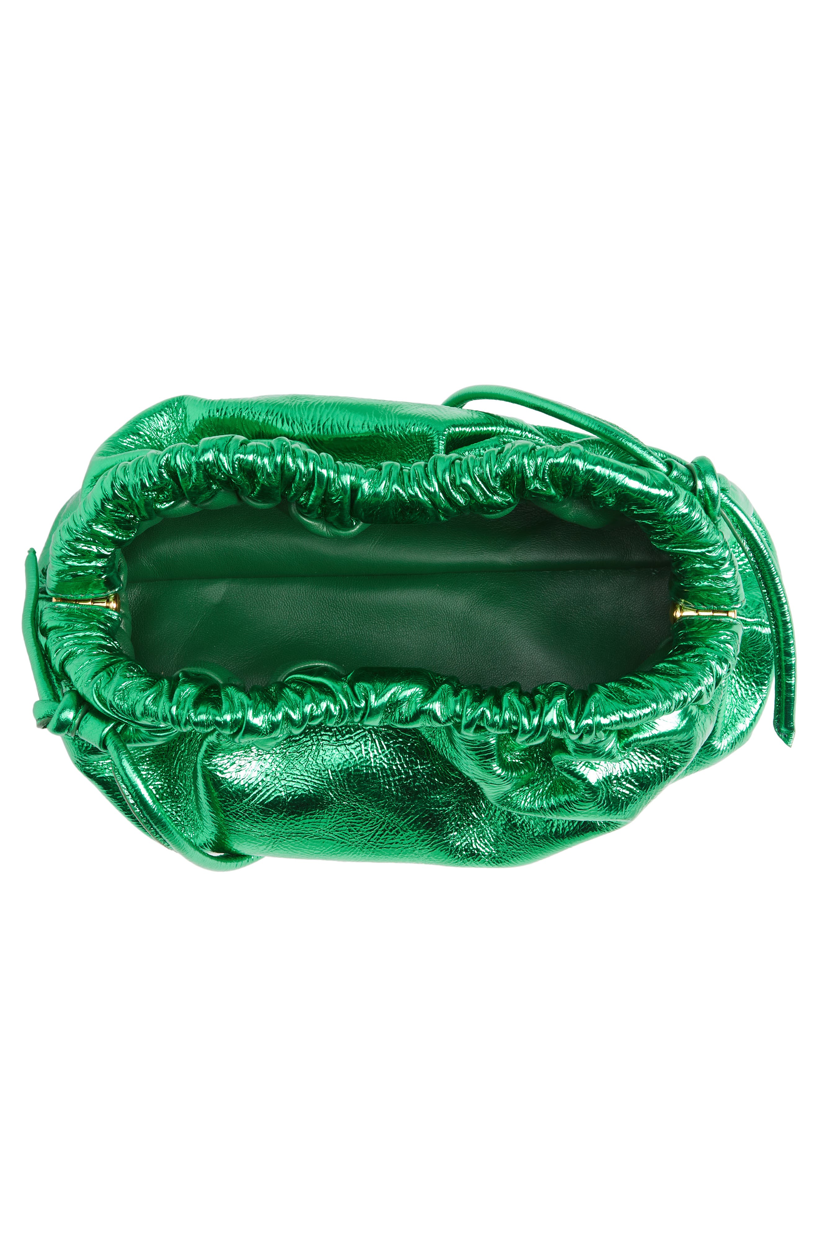 Mansur Gavriel Mini Cloud Metallic Leather Clutch, Alternate, color, 