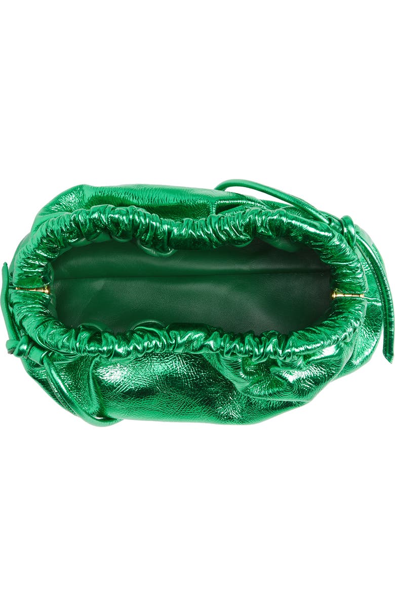 Mansur Gavriel Mini Cloud Metallic Leather Clutch, Alternate, color,