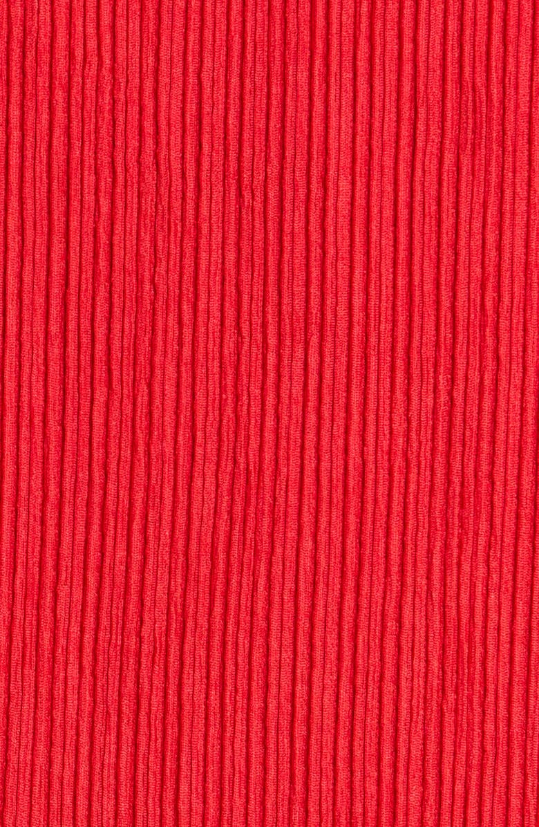 Anne Klein Short Sleeve Knit Button-Up Shirt, Alternate, color, Begonia Red