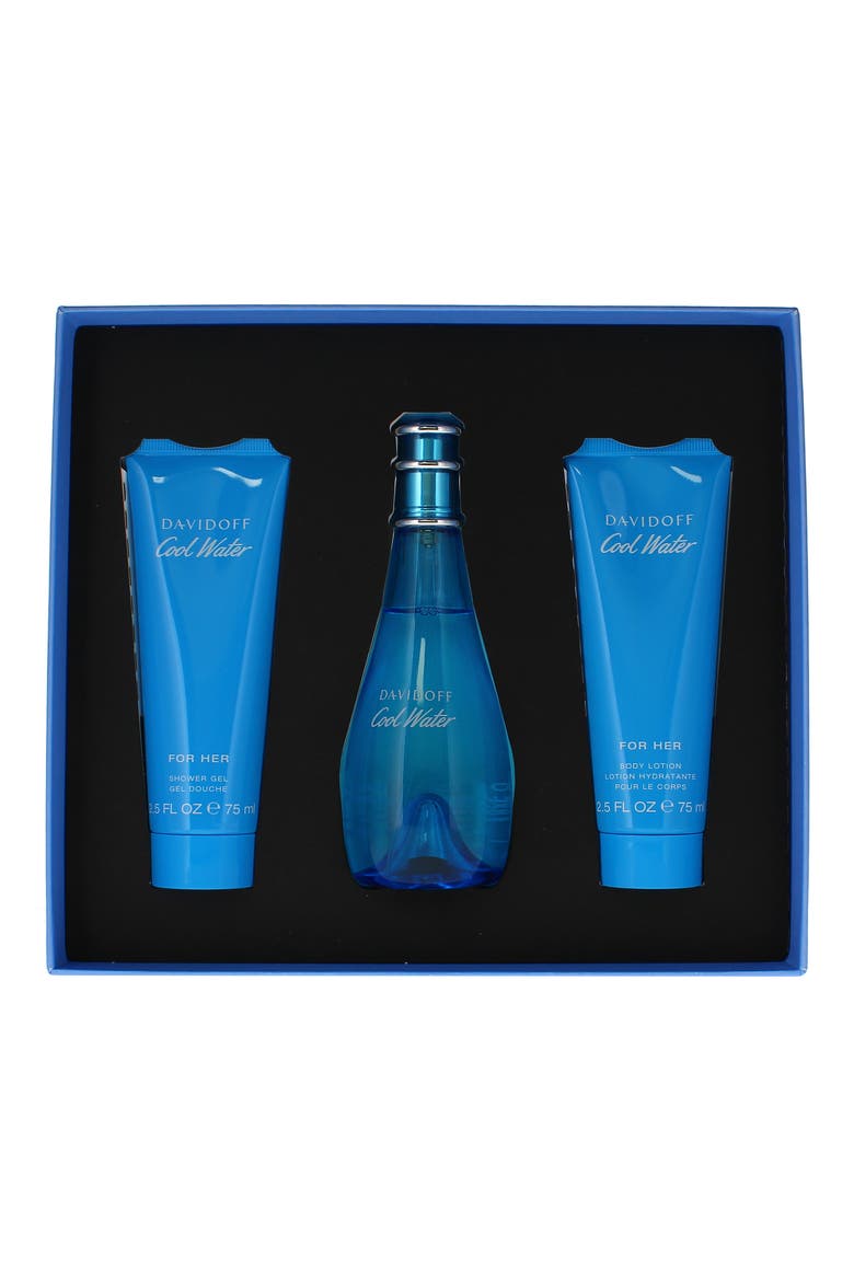 Cool Water For Her 3-Piece Fragrance Gift Set, Main, color, NO COLOR