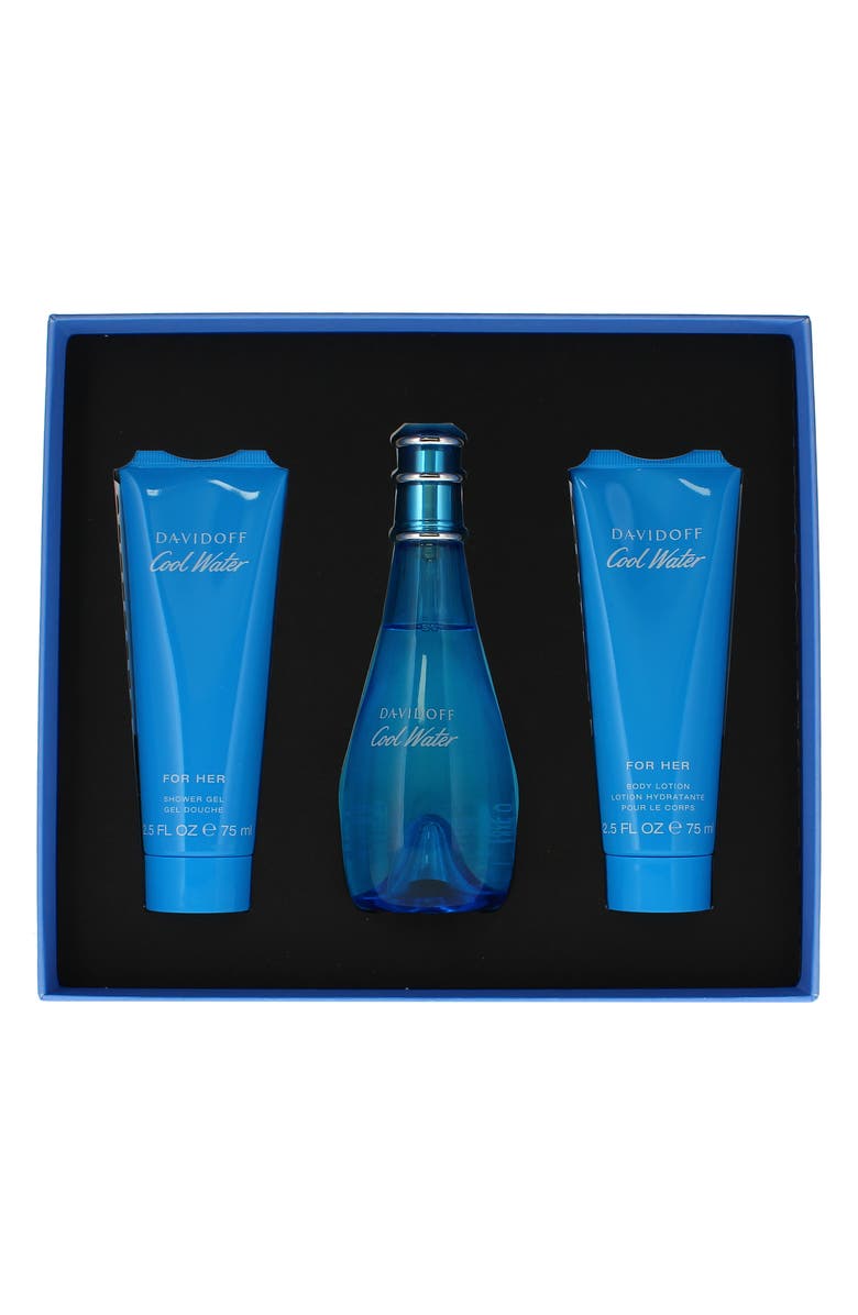 DAVIDOFF COOL WATER Cool Water For Her 3-Piece Fragrance Gift Set, Main, color, 