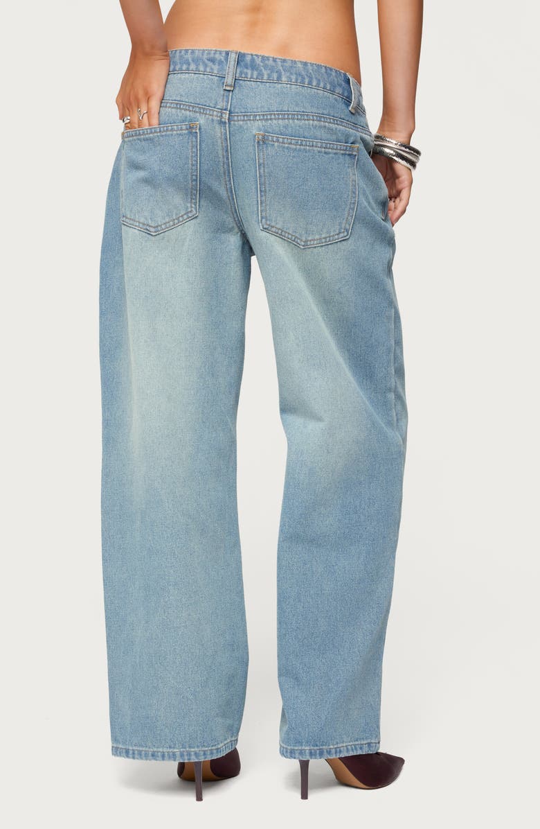 EDIKTED Raelynn Wide Leg Jeans, Alternate, color, Tinted-Denim