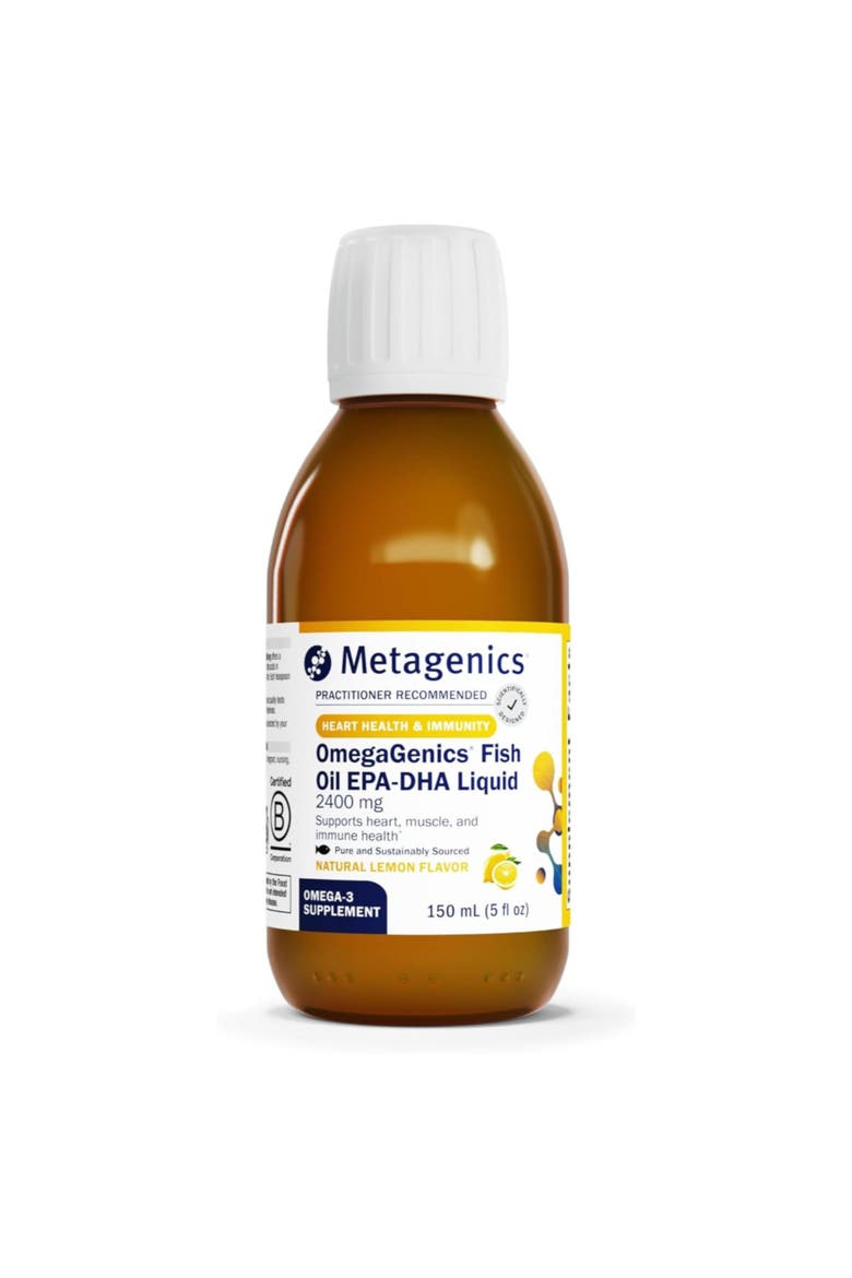 OmegaGenics EPA-DHA High Potency Liquid Fish Oil Supplement 30 Servings, Main, color, None