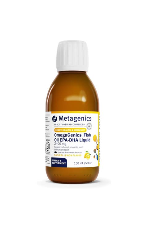 OmegaGenics EPA-DHA High Potency Liquid Fish Oil Supplement 30 Servings