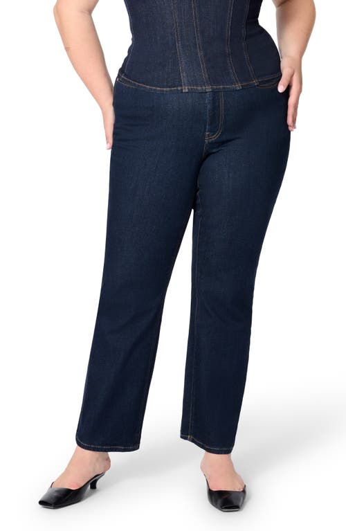 Warp & Weft Warp+weft Ase High Waist Straight Leg Stretch Jeans In Long Gone
