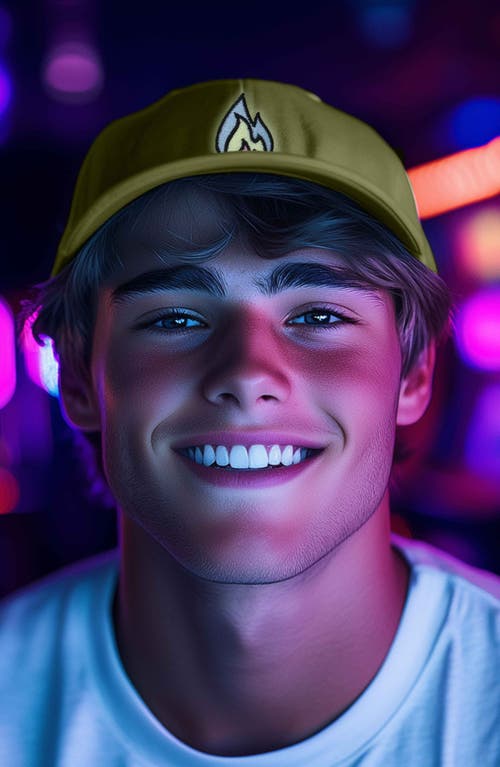 Dalix Fire Dad Hat In Yellow