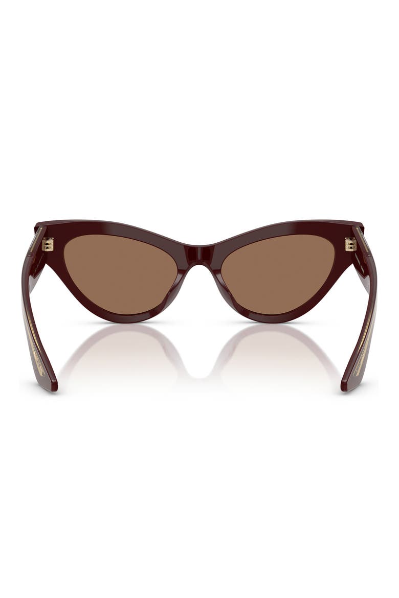 x KHAITE 54mm Cat Eye Sunglasses, Alternate, color, BURGUNDY
