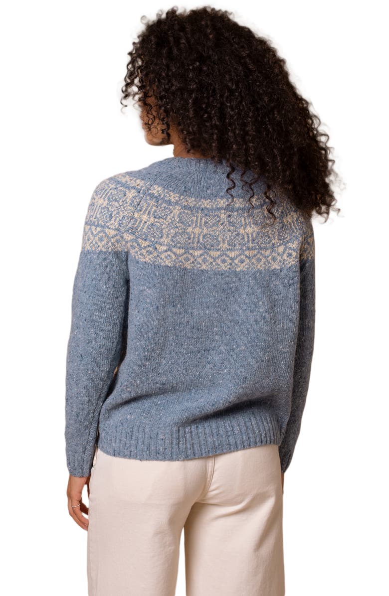 Celtic & Co. Donegal Fair Isle Yoke Sweater, Alternate, color, Vintage Blue