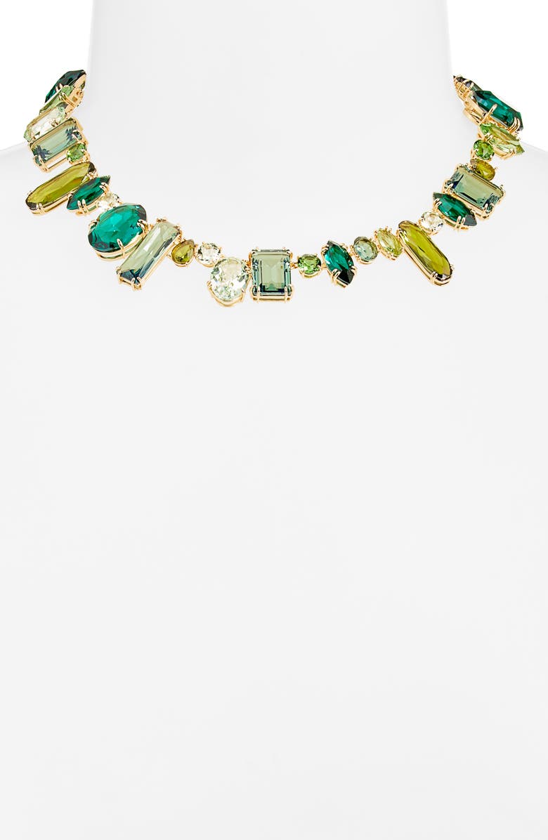 Swarovski Gema Crystal Choker Necklace, Alternate, color, Green Multicolored