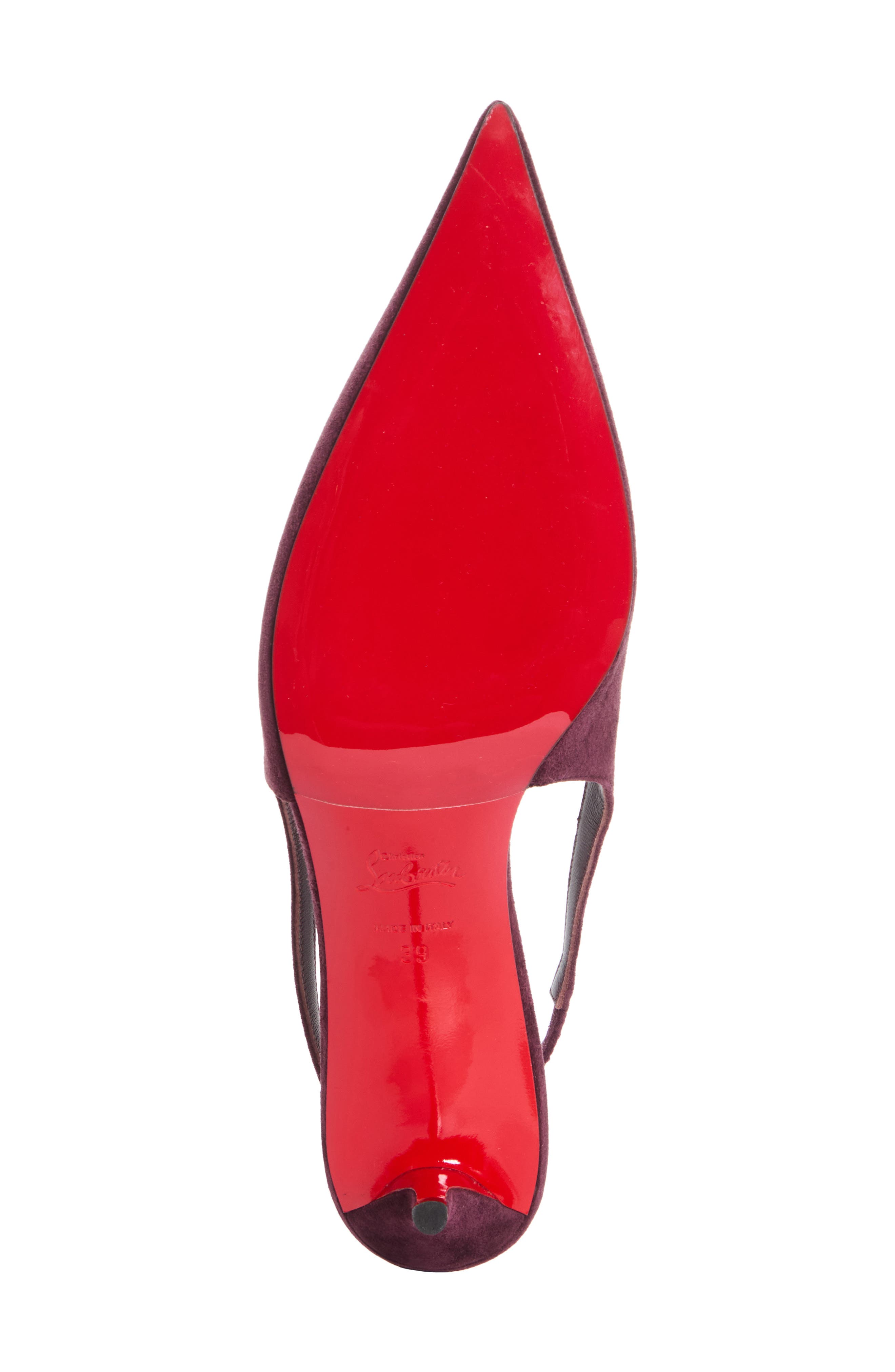 Miss Z Suede Pointed Toe Slingback Pump, Alternate, color, R967 DULSE/ LIN DULSE