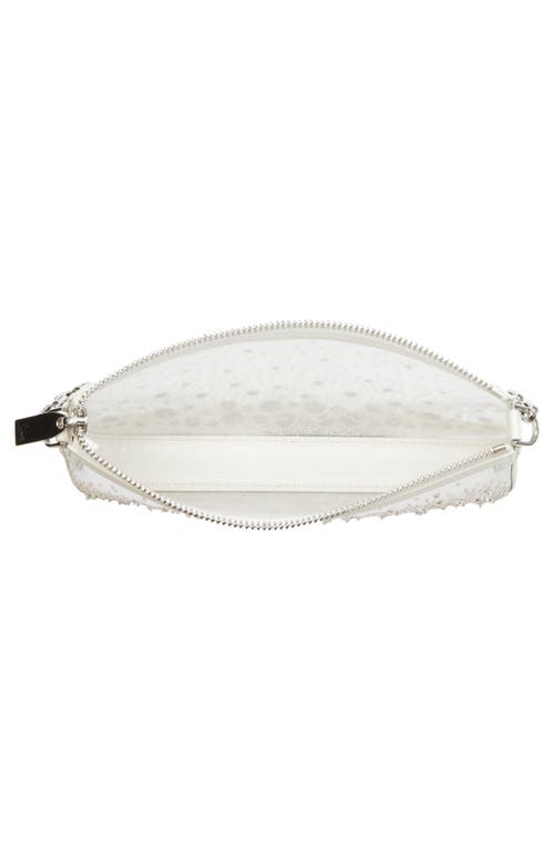 Christian Louboutin Mini Loubila Crystal Embellished Shoulder Bag In Bianco/crystal