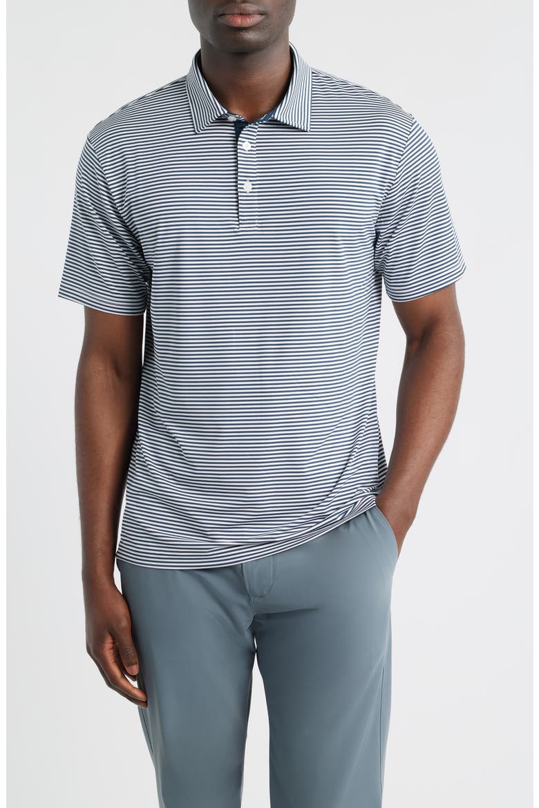 Smith Stripe Performance Golf Polo, Main, color, NAVY-WHITE