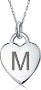 BLING JEWELRY Stelring Silver Initial Pendant Necklace - A-Z Available