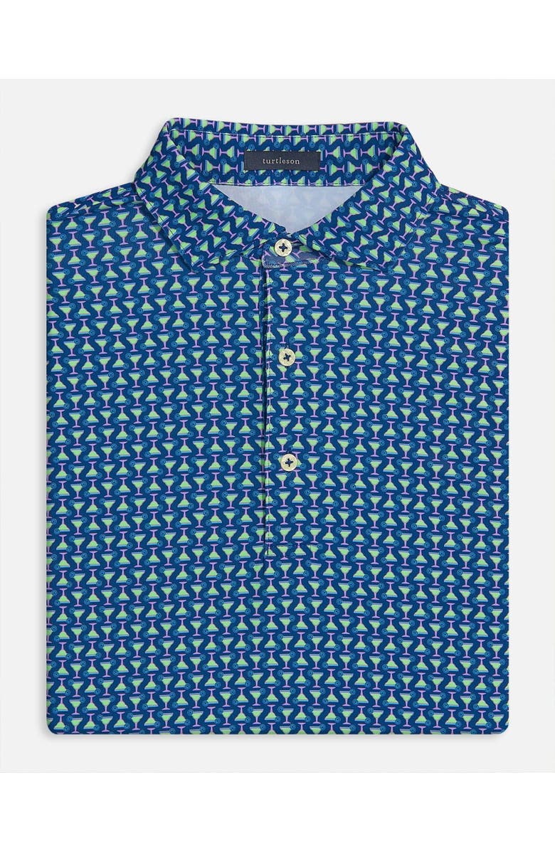 Turtleson Rocky Performance Polo, Main, color, Navy / Lavender