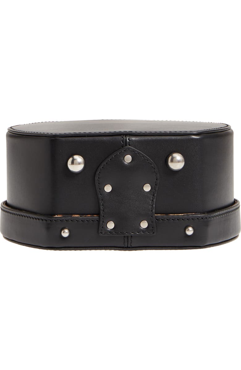 Saint Laurent Small Mica Leather Hat Box, Alternate, color,