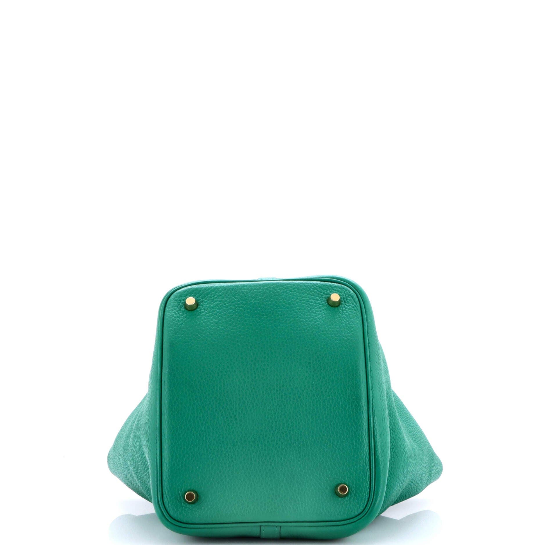 Pre-Owned Hermes Picotin Lock Bag Clemence MM, Alternate, color, Vert Vertigo