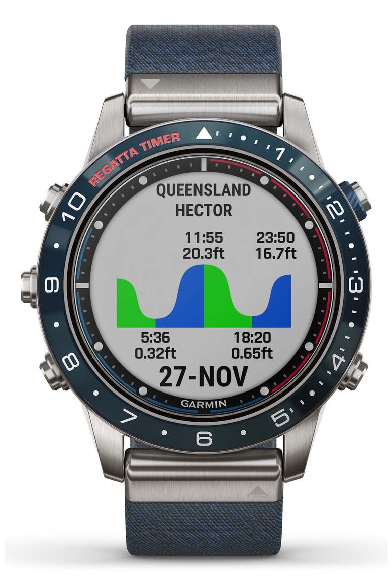 MARQ Captain GPS Smart Watch, 46mm, Alternate, color, JAQUARD BLUE