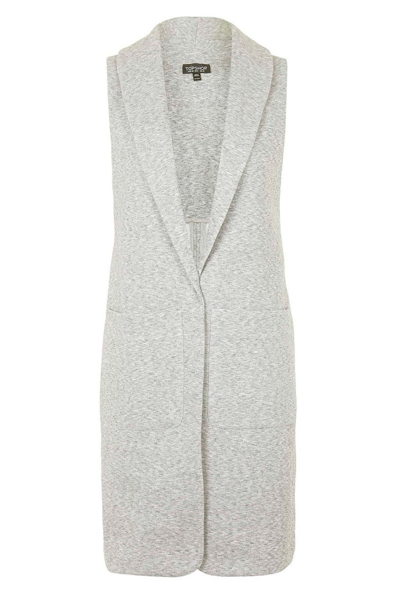 Marled Longline Vest, Alternate, color, LIGHT GREY