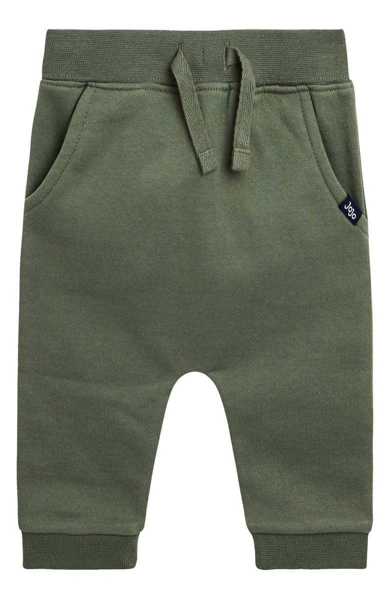 JOJO MAMAN BEBE Safari Appliqué Long Sleeve Top & Joggers Set, Alternate, color, Green