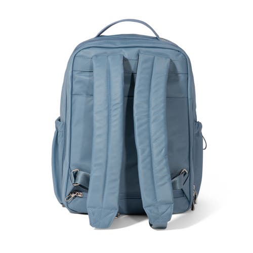 Baggallini Tribeca Expandable Laptop Backpack In Cornflower Twill