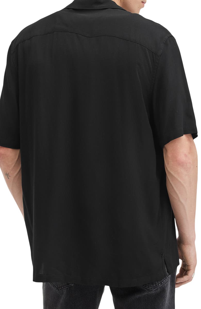 AllSaints Venice Solid Camp Shirt, Alternate, color,