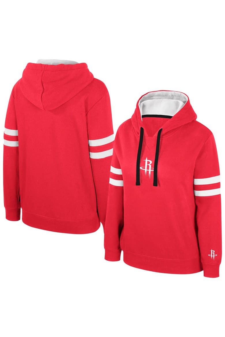 Women's Stadium Essentials Red Houston Rockets Road Game Pullover Hoodie, Main, color, Red