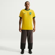 Nike Men's Nike Yellow Brazil National Team Home Sublimated Dri-FIT Soccer Top