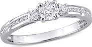 Julianna B. Diamond 3-Stone Ring 10k White Gold