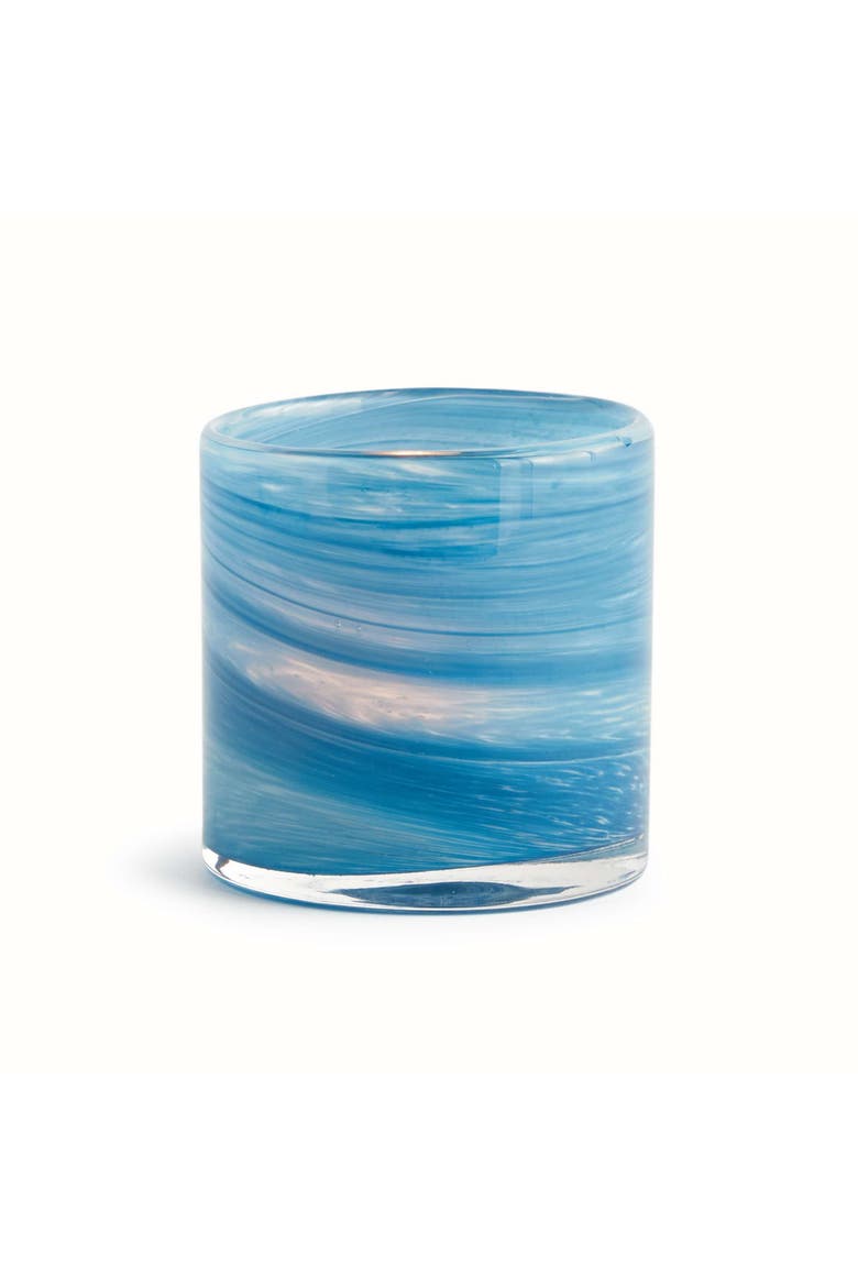 Barclay Butera Seaside Glass Hurricane, Main, color, Blue