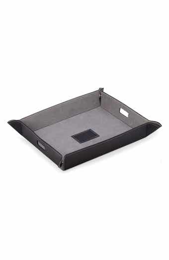 Bey-Berk Black Leather Valet & Charging Station